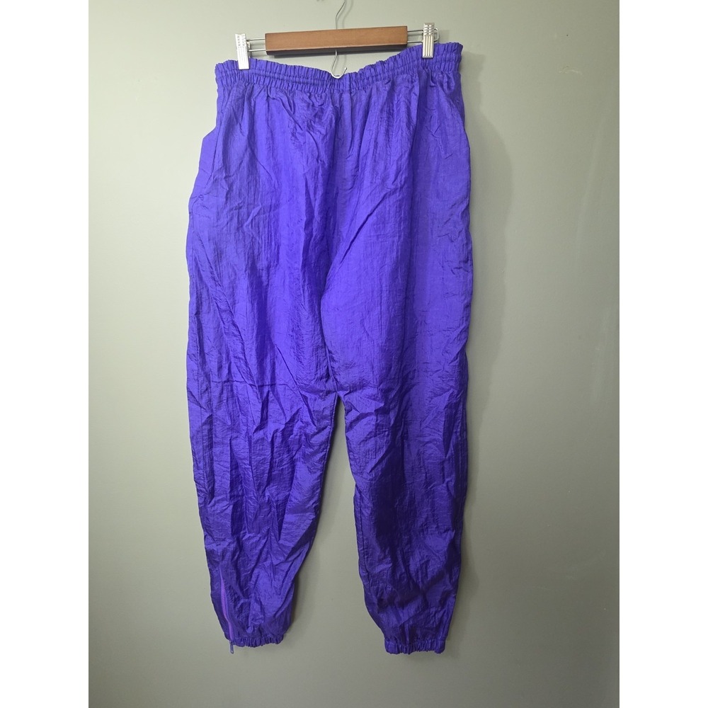 Vintage Pro Spirit Windbreaker Purple Lined Jogger Pants Size Large